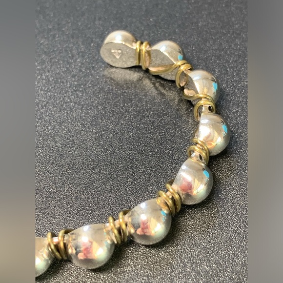 Silpada Vintage RARE Sterling Silver & Interlaced/Wrapped Brass Cuff Bracelet - Picture 10 of 11